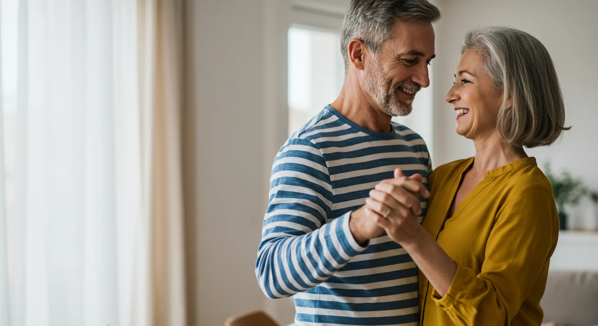 Happy couple after selling their home